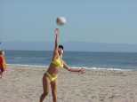 Leslie serves