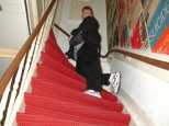 The stairs at the hotel