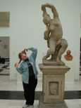The Insane Asylum sculpture & Caroline, on the left