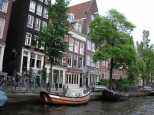 Old houses and wooden boats