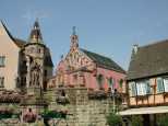 Euguisheim town square with church