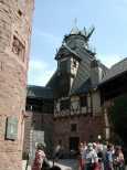 The main gate, stables, and defenses