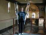 Caroline looking for a cure at the church