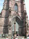 The base of the front tower