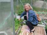 Making her garden grow, with a hot house