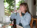 Caroline tries the Mead