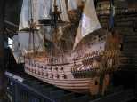 Vasa model under full sail