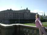 Pointing out the Parliament building