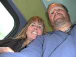 Goofing around on a train