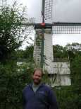 A windmill that cuts logs