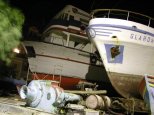 Boatyard at night