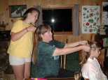 Braiding line in progress