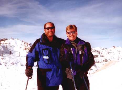 Dan & I enjoying the slopes