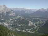 The town of Banff and it's surrounding country