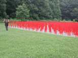 Little red people all in a phalanx