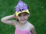 Lauren with her Triceratops hat