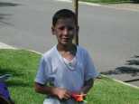 Jake with his rubber band launched helicopters