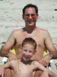 Mitch and Jake on the beach