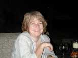 Susie out on the patio kicking back with us