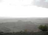 Driving rain on The Painted Desert