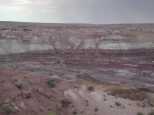 Heavily striated hills