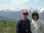 Caroline and Lisa at the edge of the range