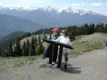 Caroline and Lisa figure out what hills we are looking at
