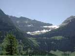 Another hanging valley with glacier and waterfall below