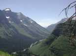 Wide open valley with river