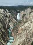 Looking up the canyon to Lower Falls