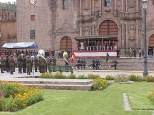 goose-stepping in the squre